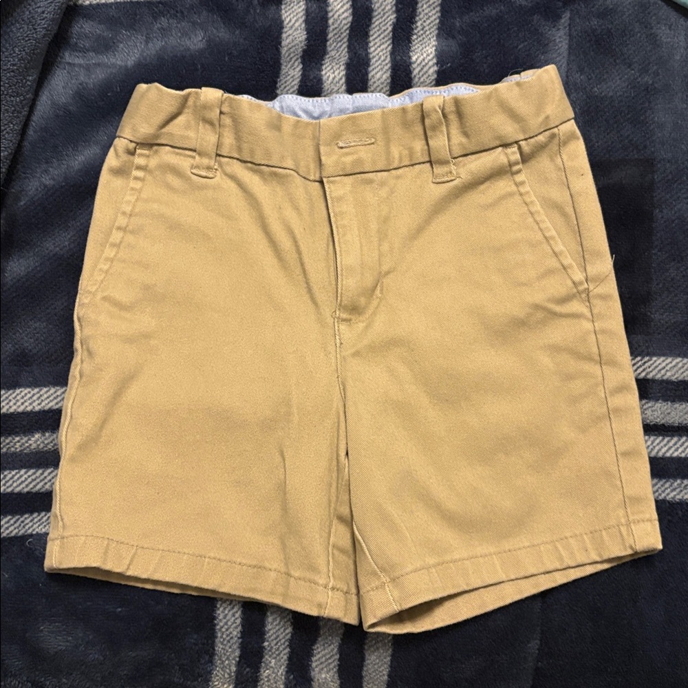 Janie and Jack Boys Beige and Cream Shorts